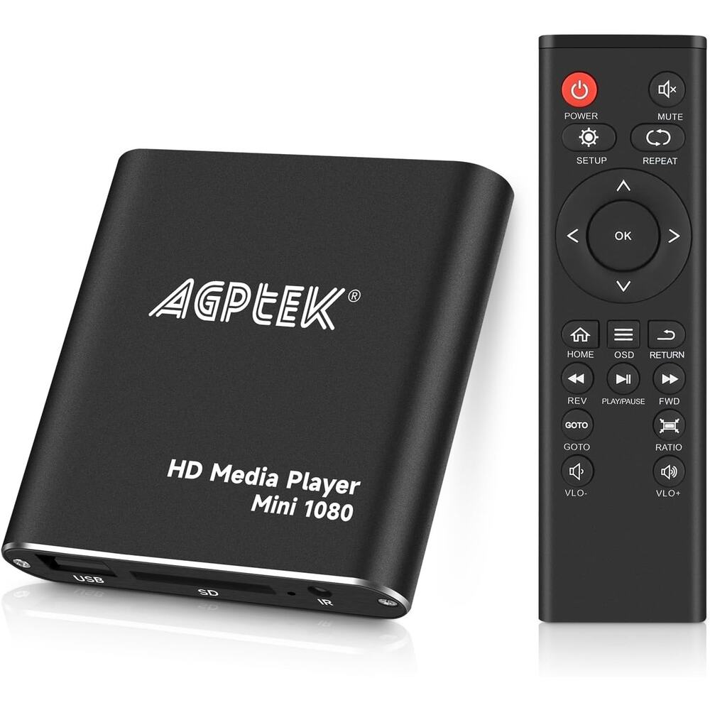 HDMI Media Player, Black Mini 1080p Full-HD Ultra HDMI Digital Media Player